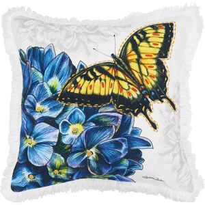 C&F Home Botanical Butterfly Floral Spring Printed and Embellished Throw Pillow 18 x 18