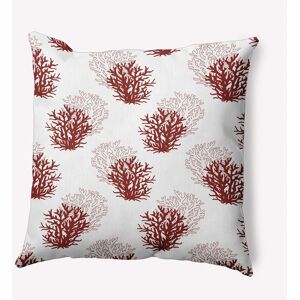E by Design Coral Pattern Decorative Throw Pillow 20