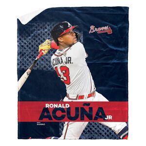 The Northwestern Group, LLC. MLB Player Atlanta Braves Ronald Acuna Jr. Silk Touch Sherpa Throw 50x60