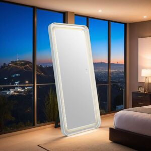 Furniture of America Inez Glam 71-inch Full Length Mirror with LED and Bluetooth Speaker Large (over 32'' high)