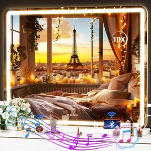 DECO Vanity Mirror with Lights and Bluetooth Speaker, 40 65.0 In. W X 52.0 In. H X 53.0 In. D
