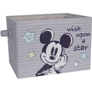 Lambs & Ivy Disney Mickey Mouse Gray Foldable Storage Basket/Container/Bin 12.5 In. L X 11.0 In. W X 9.0 In. H
