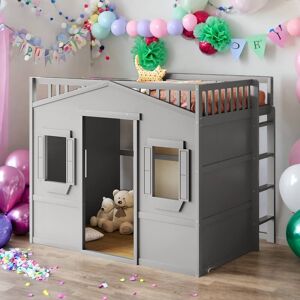 VANTOUL Modern Twin Size House Loft Bed With Ladder and Guaranteed, Health and Comfort, Sturdy Construction & Unique Design Full