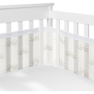 Sweet Jojo Designs + BreathableBaby Breathable Mesh Crib Liner Ivory Boho Chic Sun Boy Girl Gender Neutral Bohemian Shabby 111.0 In. L X 82.0 In. W X 11.0 In. H