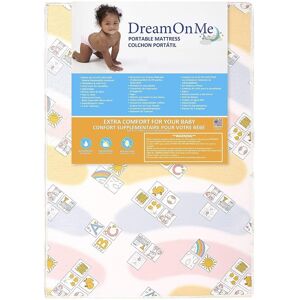 Dream On Me Soothe Me Softly Playard Mattress 26.75 inches long x 38.5 inches wide x 3 inches high