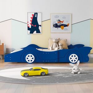 coffas Full Size Race Car-Shaped Platform Bed with Sturdy Construction and Side Rails Twin