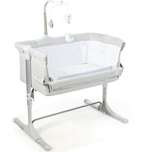 Gymax Portable Baby Bed Side Crib Height Adjustable W/ Music Box & - See Details See Details
