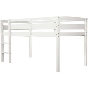 GREATPLANINC Twin Size Loft Bed with Ladder, Twin Bed Frame for Kids, Boys, Girls, Solid Wood Low Loft Bed Frame with Full-Length Guardrails Twin