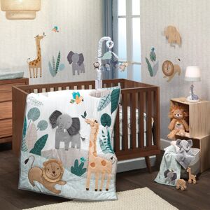 Lambs & Ivy Jungle Friends 5-Piece Safari Animals Nursery Baby Crib Bedding Set Crib