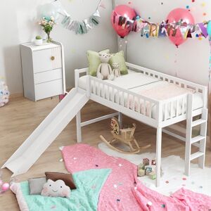 IGEMAN Modern Twin Size Low Loft Bed With Ladder And Smooth Slide,A Better Sleeping Environment for Bedroom Full