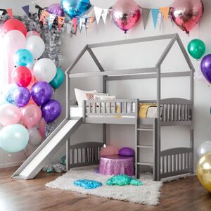 IGEMAN Twin Size Loft Bed House Bed With Slide,Sturdy Construction for Home Twin
