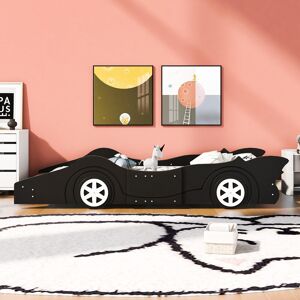 coffas Full Size Race Car-Shaped Platform Bed with Sturdy Construction and Side Rails Twin
