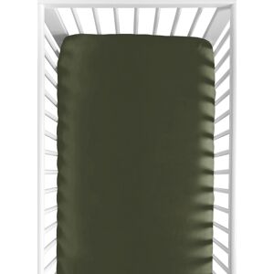Sweet Jojo Designs Solid Dark Green Woodland Camo Collection Fitted Crib Sheet 52.0 In. L X 28.0 In. W X 8.0 In. H