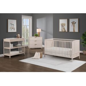 TOSWIN Versatile and Stylish,3-in-1 Crib in Washed Natural, Adapts as Your Baby Grows 53.5 In. L X 30.0 In. W X 33.0 In. H