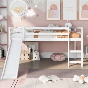 nimofurnitureinc Loft Bed with Slide, Multifunctional Design, Twin Twin