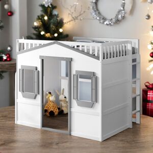 VANTOUL Elegant Twin Size House Loft Bed With Ladder and Guaranteed, Health and Comfort, Sturdy Construction & Unique Design Full