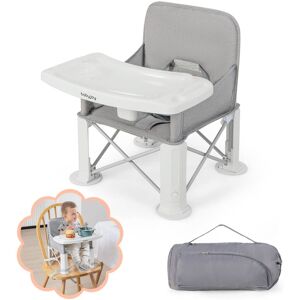 Costway Babyjoy Baby Travel Booster Seat with Double Tray Portable Folding - See Details See Details