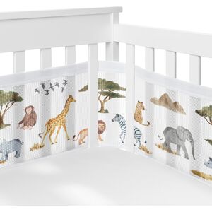 Jungle Animals Boy Girl Gender Neutral Sweet Jojo Designs + BreathableBaby Breathable Mesh Crib Liner Green Boho 11.0 In. L X 82.0 In. W X 111.0 In. H