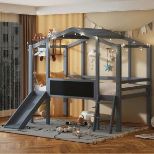Loft Bed with Ladder and Slide Twin