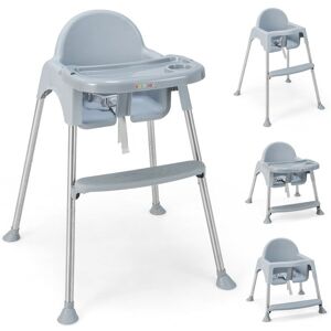 4-in-1 Convertible Baby High Chair with Removable Double Tray - 26 26