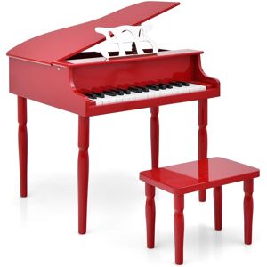Toddler Toy 30-Key Classic Baby Grand Piano Wood w/ Bench Music Rack