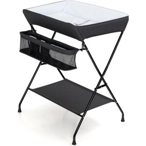 Costway Babyjoy Infant Baby Changing Table Folding Diaper Station Organizer w/ 31.5 In. L X 25.0 In. W X 35.4 In. H