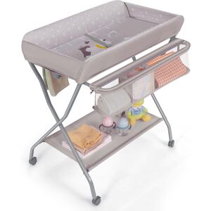 Costway Baby Changing Table Folding Diaper Changing Station w/ Safety Belt & - See Details See Details