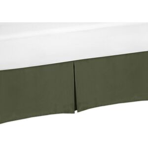 Sweet Jojo Designs Dark Green Boy Crib Bed Skirt for Woodland Camo Collecton - Solid Color Hunter Forest Olive for Rustic Deer 52.0 In. L X 28.0 In. W X 15.0 In. H