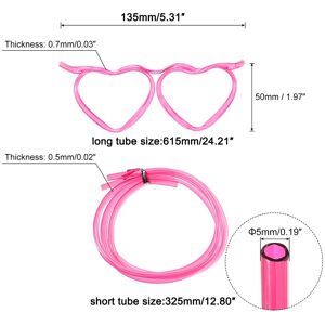 Unique 8 Pcs Straw Glasses, Plastic Novelty Drinking Eyeglasses Straws 135/325/615mm