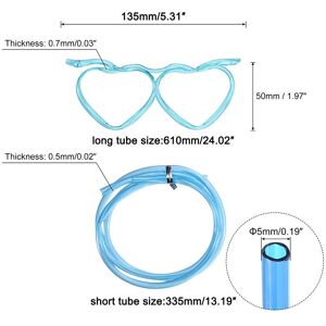 Unique 8 Pcs Straw Glasses, Plastic Novelty Drinking Eyeglasses Straws 135/335/610mm