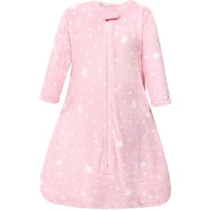 Hudson Baby Infant Girl Plush Sleeping Bag, Sack, Blanket, Long-Sleeve Night Sky 0-6 Months
