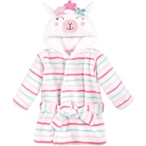 Hudson Baby Infant Girl Plush Animal Face Bathrobe, Flower Llama, 0-9 Months - Flower Llama - 0-9 Months 0-9 Months