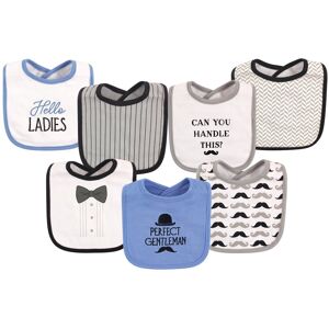 Hudson Baby Infant Boy Cotton Bibs 7pk, Gentlemen, One Size - Gentlemen - One Size One Size