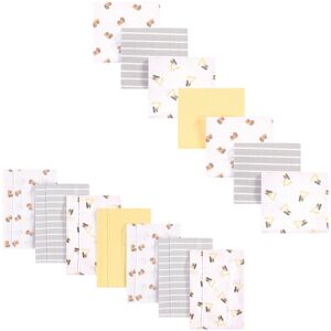 Hudson Baby Unisex Baby Cotton Flannel Burp Cloths and Receiving Blankets, 14-Piece, Ya Dig?, One Size - Ya Dig? - One Size One Size