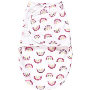 Hudson Baby Infant Girl Plush Faux Fur Swaddle Wrap, Modern Rainbow, 0-3 Months - Modern Rainbow - 0-3 Months 0-3 Months