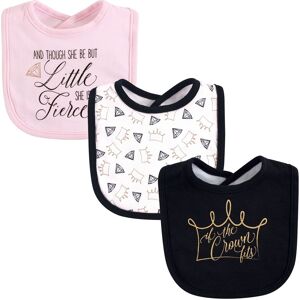 Yoga Sprout Baby Girl Cotton Bandana Bibs 3pk, Crown, One Size - Crown - One Size One Size