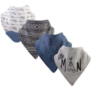 Yoga Sprout Baby Boy Cotton Bandana Bibs 4pk, Little Man, One Size - Little Man - One Size One Size