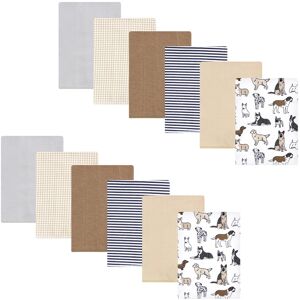 Hudson Baby Infant Boy Flannel Burp Cloth 12pk, Handsome Dogs, One Size - Handsome Dogs - One Size One Size