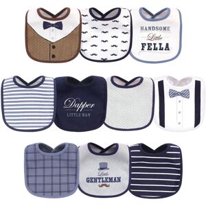 Little Treasure Baby Boy Cotton Bibs 10pk, Handsome Fella, One Size - Handsome Fella - One Size One Size