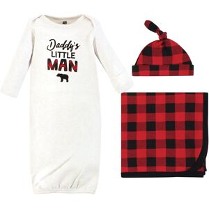 Hudson Baby Infant Boy Gown, Swaddle Blanket and Cap or Headband, Daddys Man, 0-6 Months - Daddy'S Man 0-6 Months