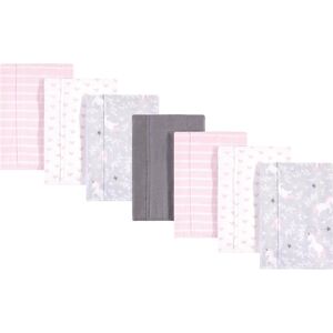 Hudson Baby Infant Girl Cotton Flannel Burp Cloths 7pk, Whimsical Unicorn, One Size - Whimsical Unicorn - One Size One Size