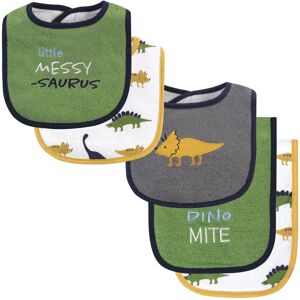 Hudson Baby Infant Boy Cotton Terry Bib and Burp Cloth Set 5pk, Messysaurus, One Size - Messysaurus - One Size One Size
