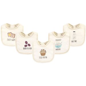 Touched by Nature Baby Organic Cotton Bibs 5pk, Muffin, One Size - Muffin - One Size One Size