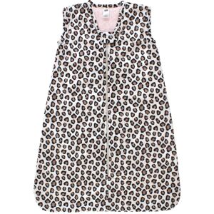 Hudson Baby Infant Girl Plush Faux Fur Sleeping Bag, Wearable Blanket, Leopard Pink 18-24 Months