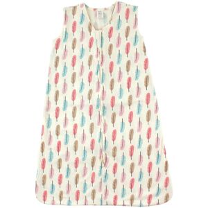 Touched by Nature Baby Girl Organic Cotton Sleeveless Wearable Sleeping Bag, Sack, Blanket, Feathers 12-18 Months