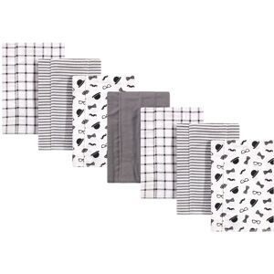 Little Treasure Baby Boy Cotton Flannel Burp Cloths 7pk, Gentleman, One Size - Gentleman 7-Pack - One Size One Size