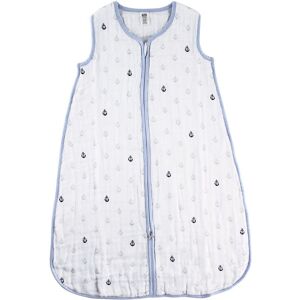 Hudson Baby Infant Boy Muslin Cotton Sleeveless Wearable Sleeping Bag, Sack, Blanket, Anchor 6-12 Months