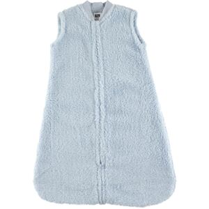 Hudson Baby Infant Boy Plush Sleeping Bag, Sack, Blanket, Powder Blue Faux Shearling 12-18 Months