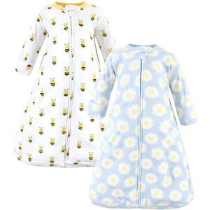 Hudson Baby Infant Girl Cotton Long-Sleeve Wearable Sleeping Bag, Sack, Blanket, Daisy Bee Long Sleeve 18-24 Months
