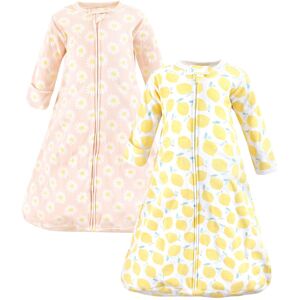 Hudson Baby Infant Girl Cotton Long-Sleeve Wearable Sleeping Bag, Sack, Blanket, Lemon Daisy Long Sleeve 12-18 Months